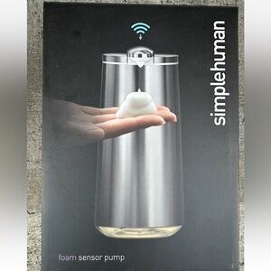 Simplehuman Stainless Steel Rechargeable Soap Dispenser *NEW NIB